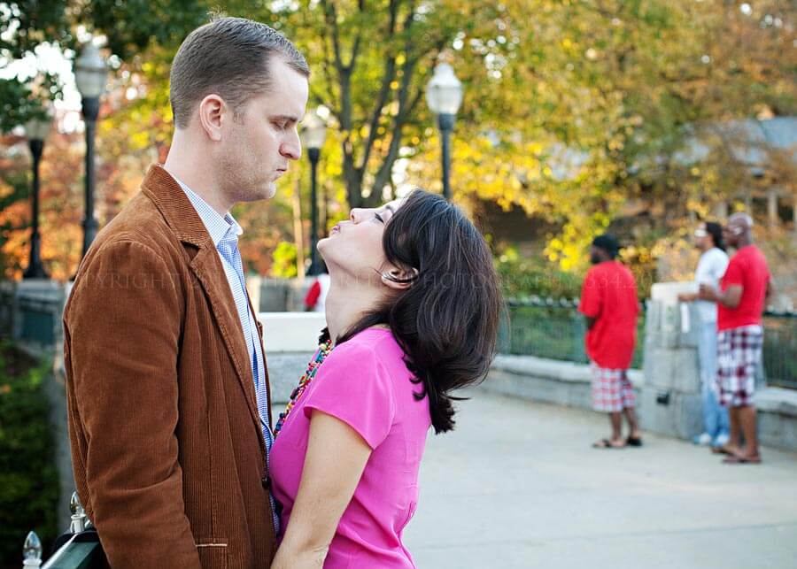 an engagement session at piedmont park in atlanta georgia